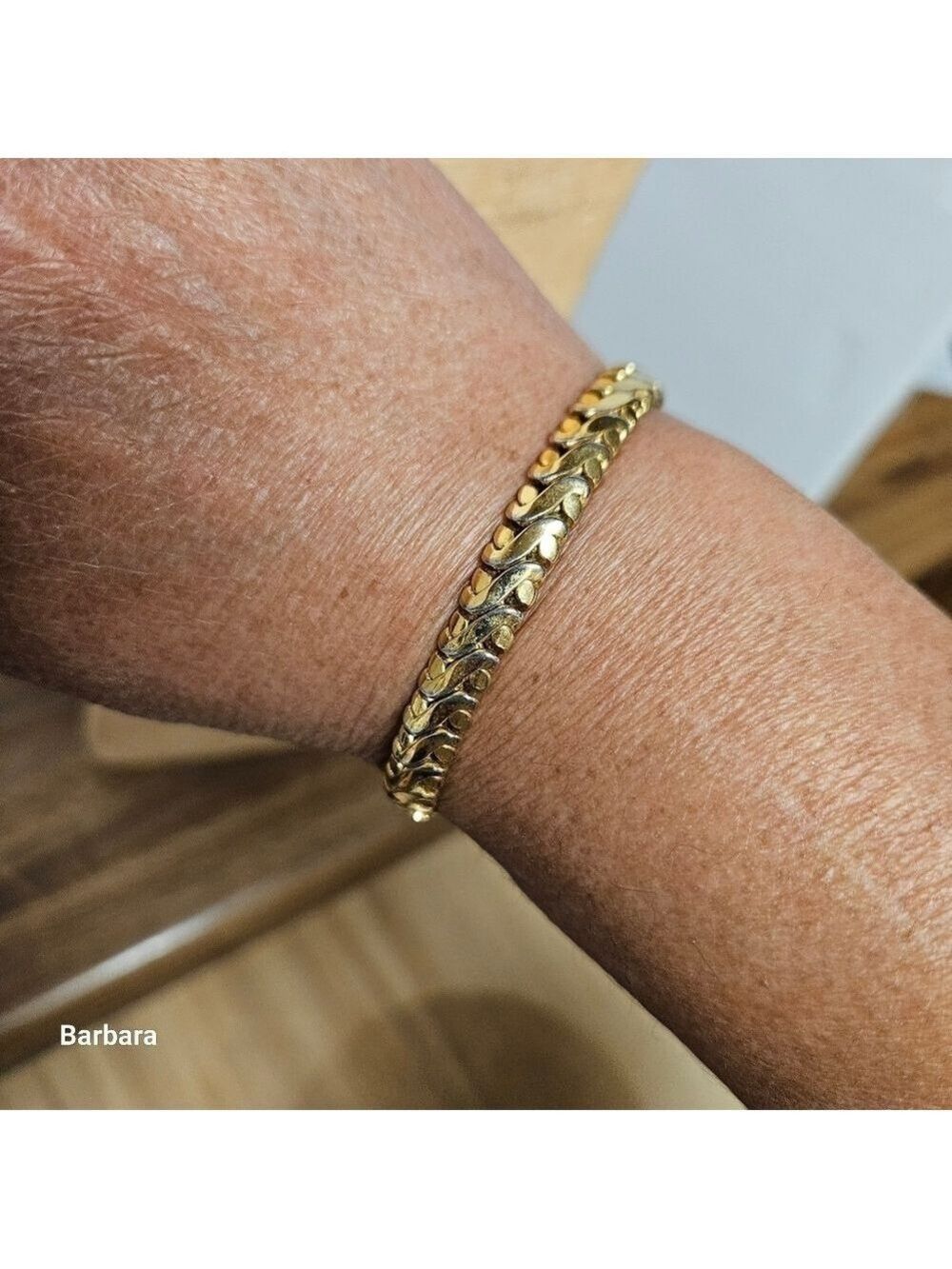 Vintage 90s Monet Gold-tone Cuban Link Bracelet